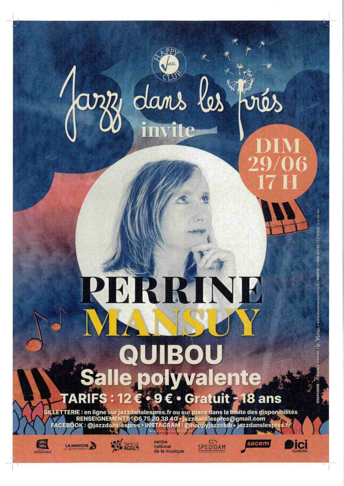 Jazz dans les prés : Perrine Mansuy à Quibou le dimanche 29 juin 2025