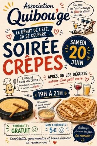 Association Quibou'ge - crêpe party