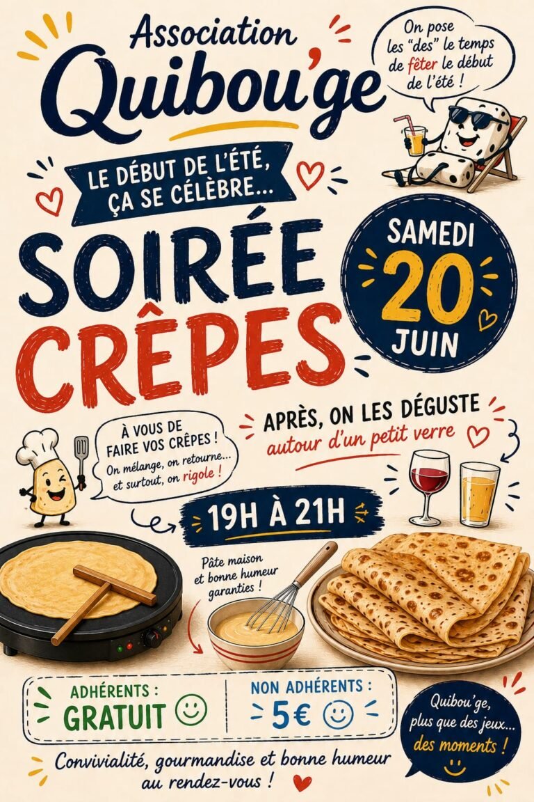 Association Quibou&rsquo;ge – crêpe party