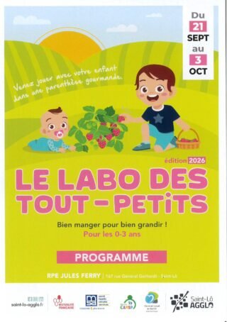 Info ST-LO-AGGLO : 3ème édition "Le labo des tout-petits" du 21 septembre au 3 octobre