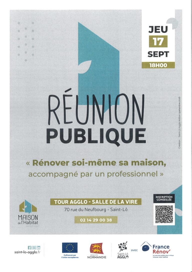 Maison de l&rsquo;habitat – Réunion publique – Rénover soi-même sa maison – 17/09/2026