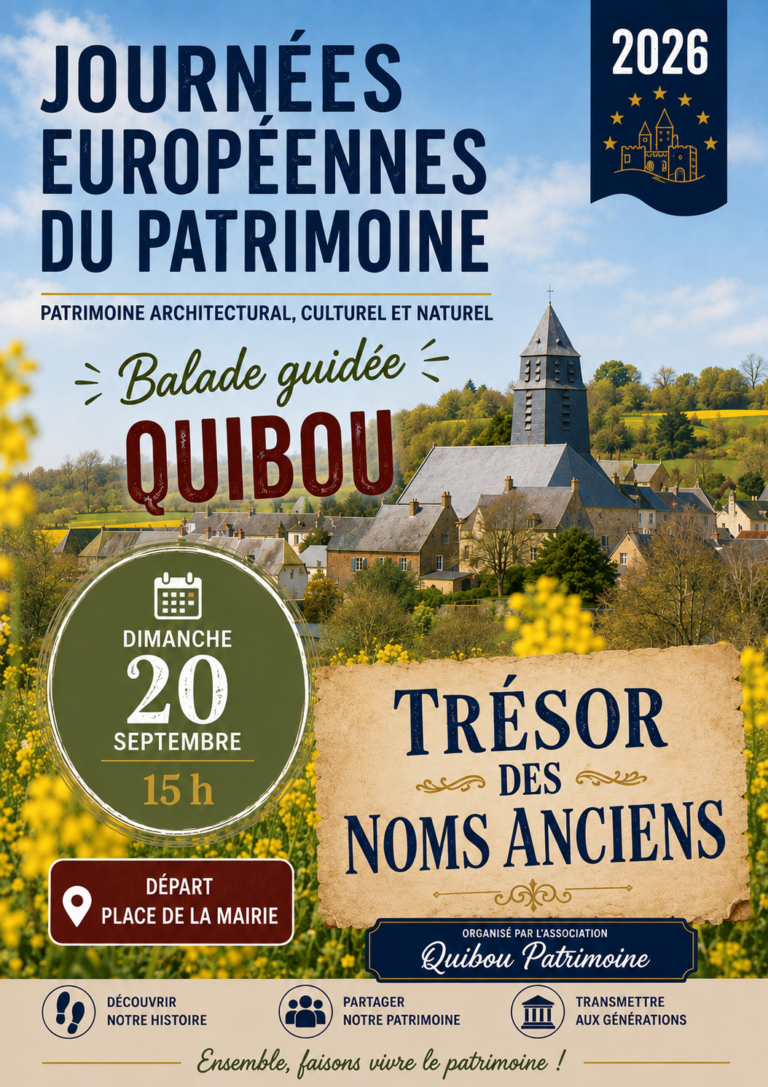 Journées européennes du patrimoine 2026 – Balade guidée « Trésor des noms anciens »
